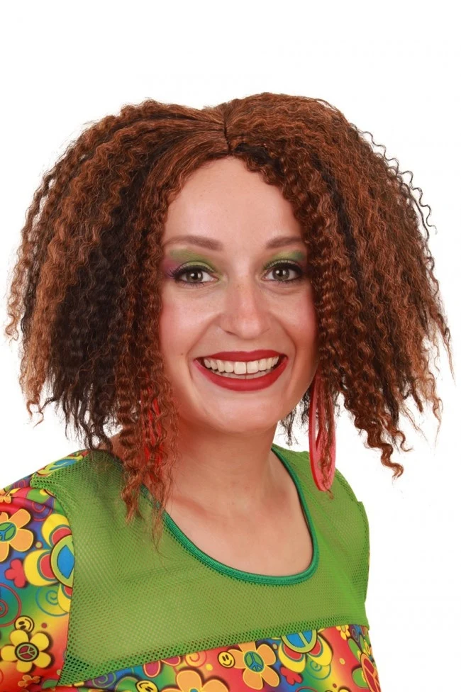 Pruik Spice Mel in bruin