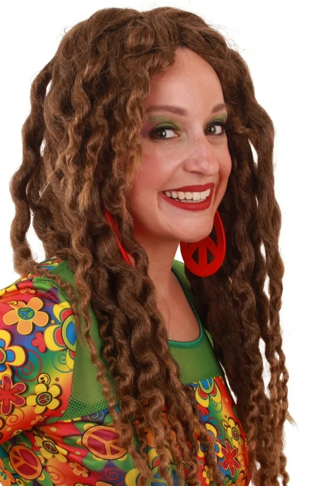 Pruik Jimmy met bruine dreadlocks