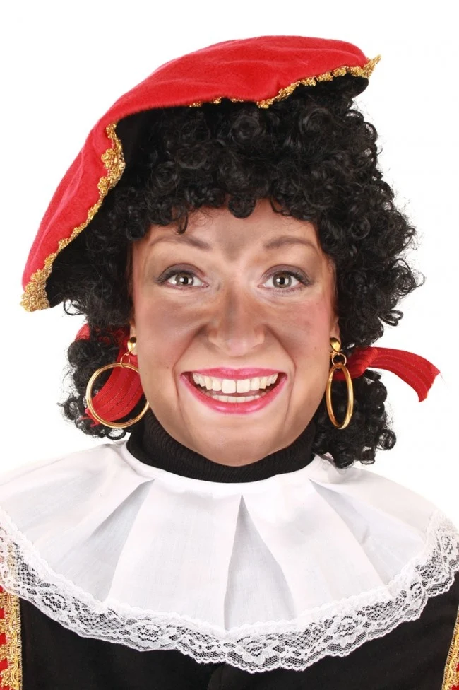 Pruik Piet afro met verstelbare staartjes