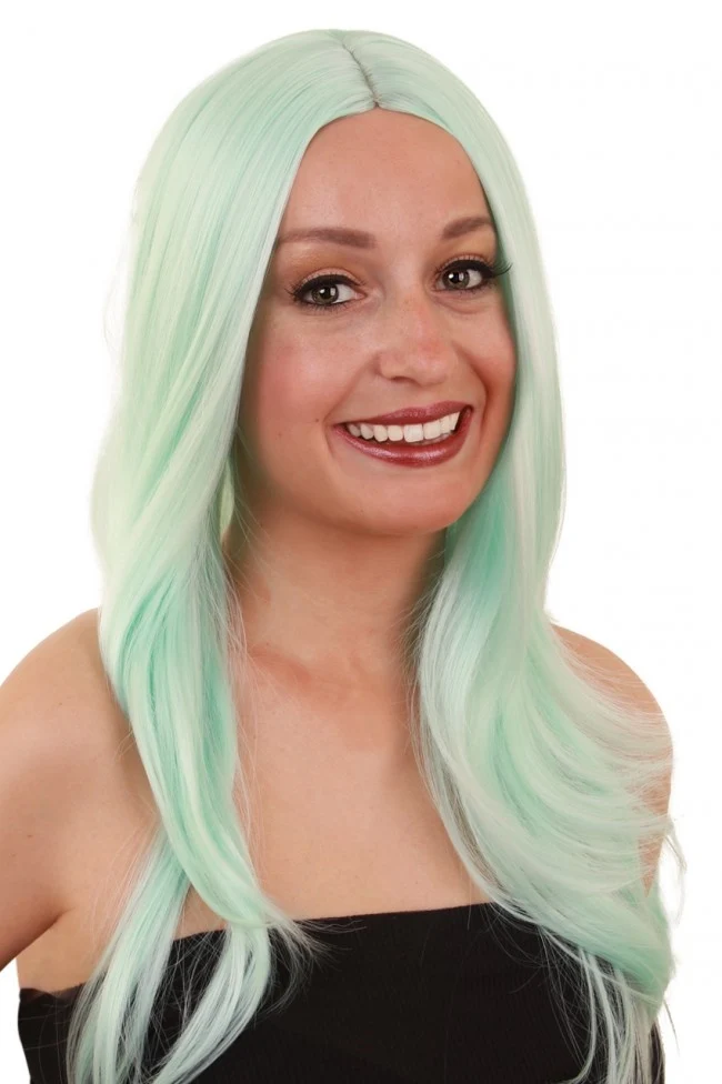 Pruik Anne lang haar in zee groen