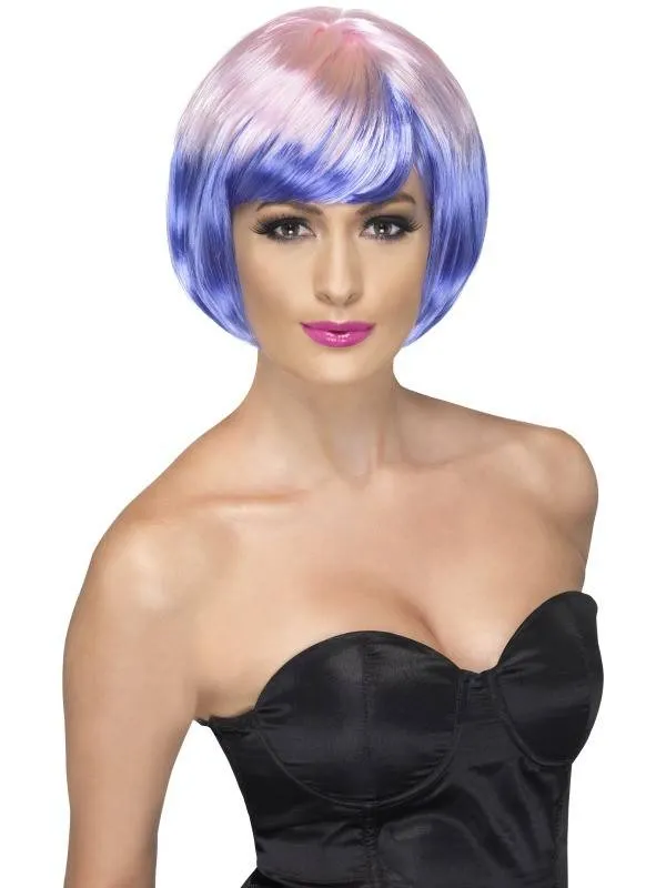 Funky pruik babe paars/roze
