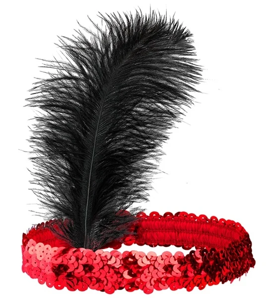Charleston hoofdband rood