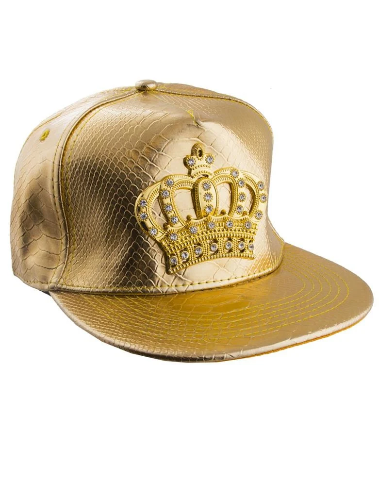 Baseball pet goud met kroon