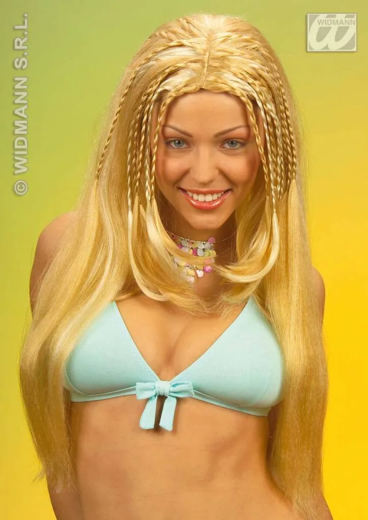Pruik Beach Girl blond