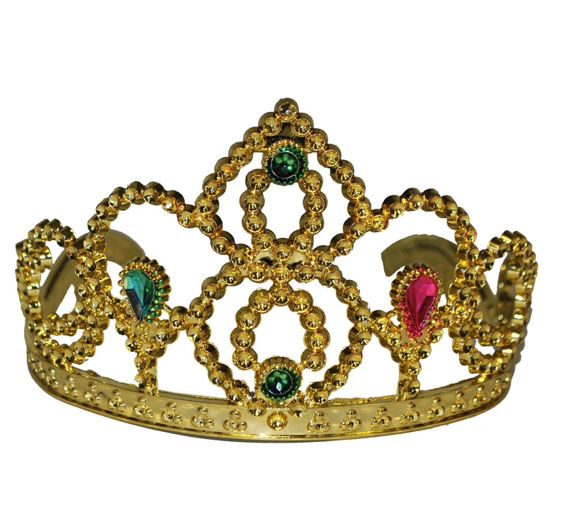Gouden kroon met nep edelstenen