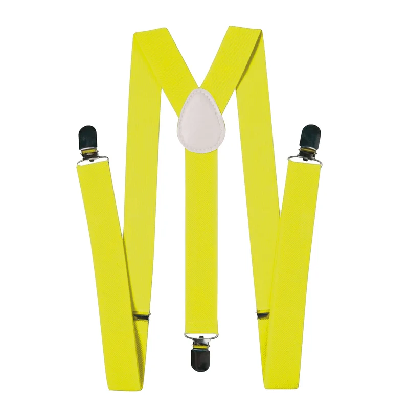 Bretellen fluor geel