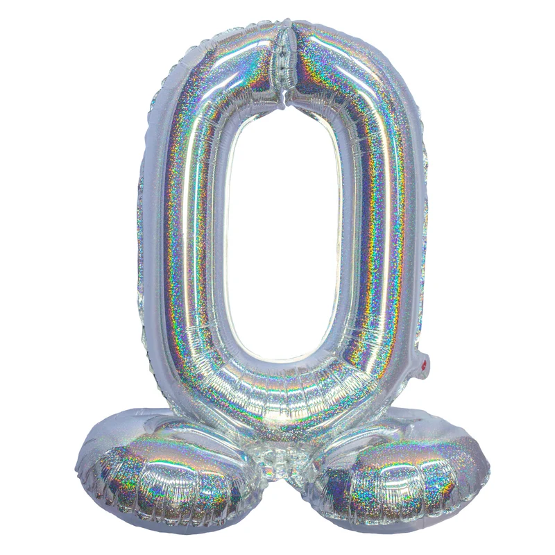 Folieballon 82 cm glitter zilver