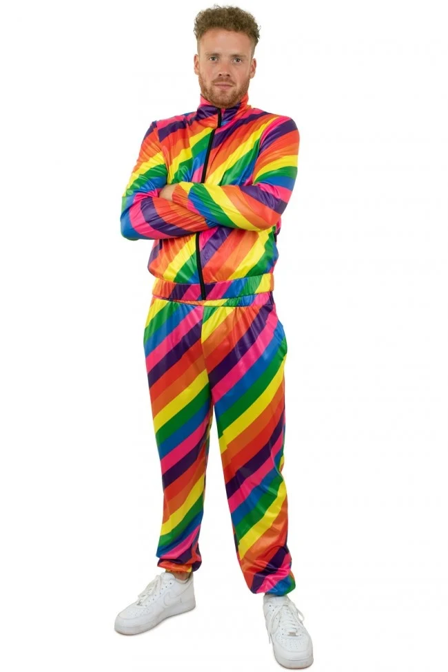 Trainingspak Willem regenboog kleuren heren