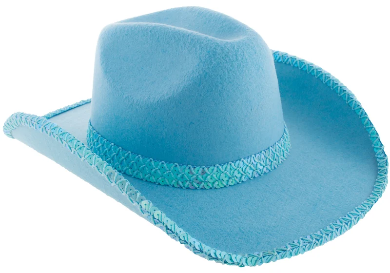 Blauwe cowgirl hoed Saar
