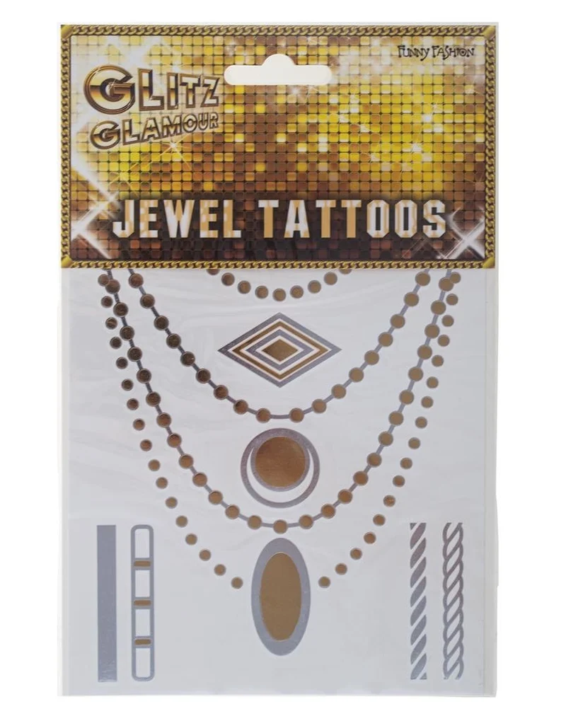 Nep tattoos in goud en zilver