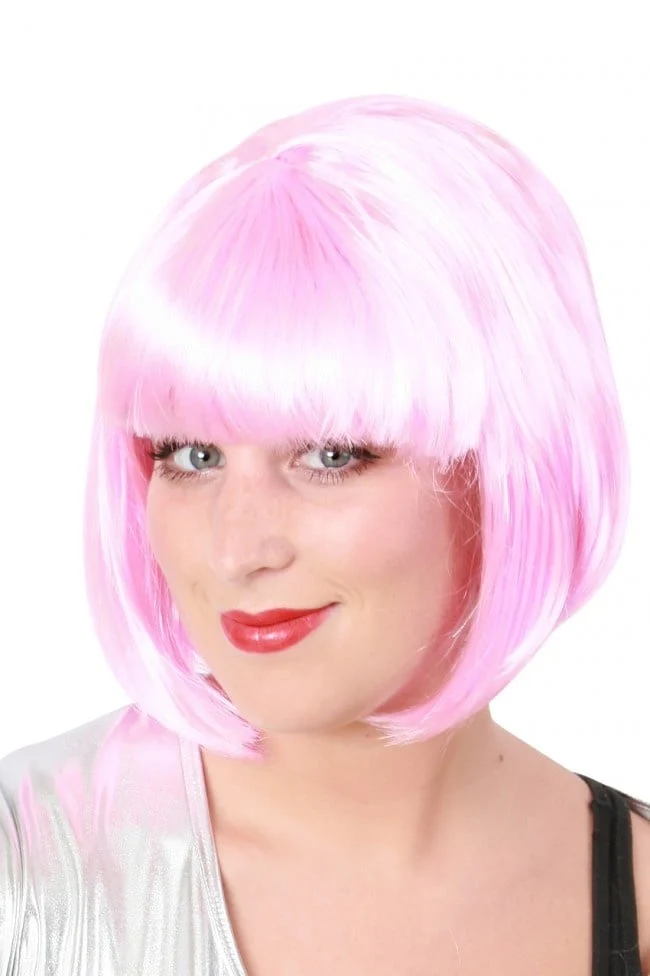 Pruik sensation bobline roze