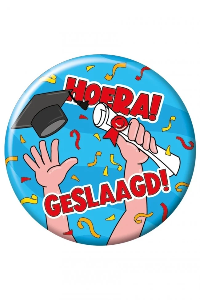 Button ik ben geslaagd