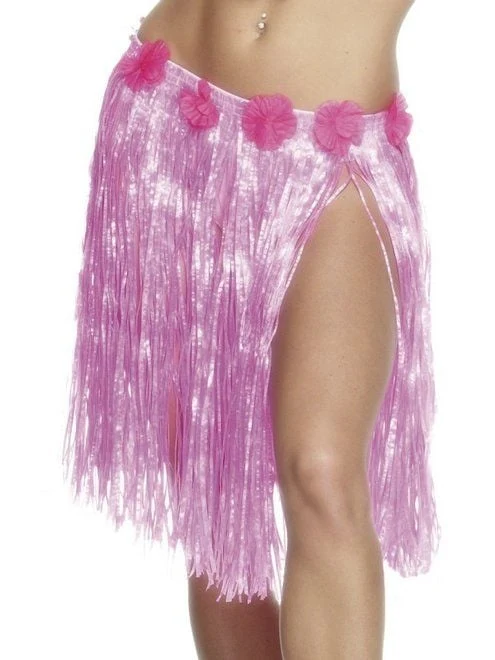 Hawai rokje neon pink 46 cm
