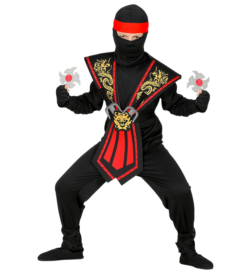 Ninja pak kinderen Kombat rood