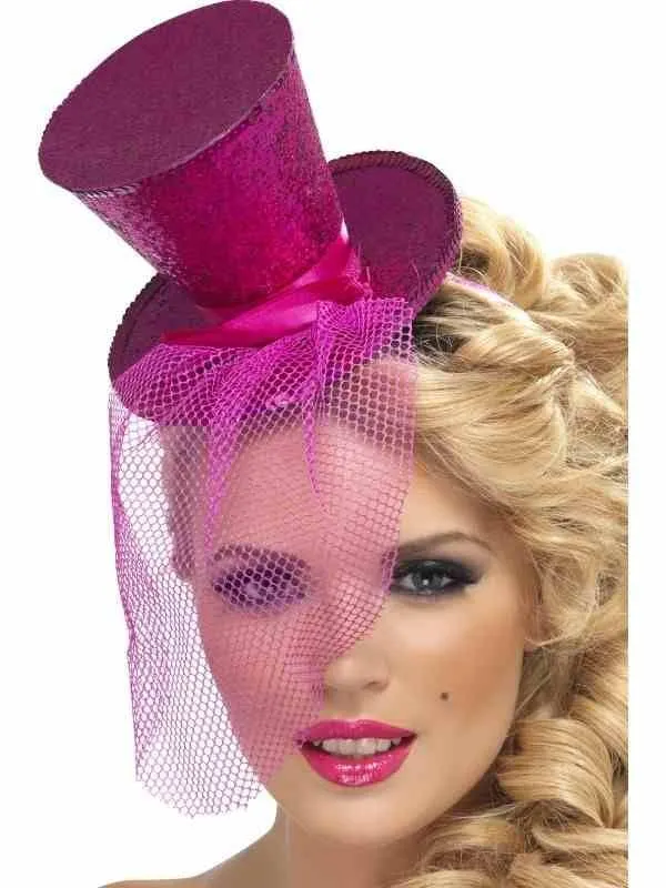 Fever mini hoedje roze
