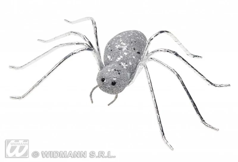 Glitter spin zilver 14,5cm