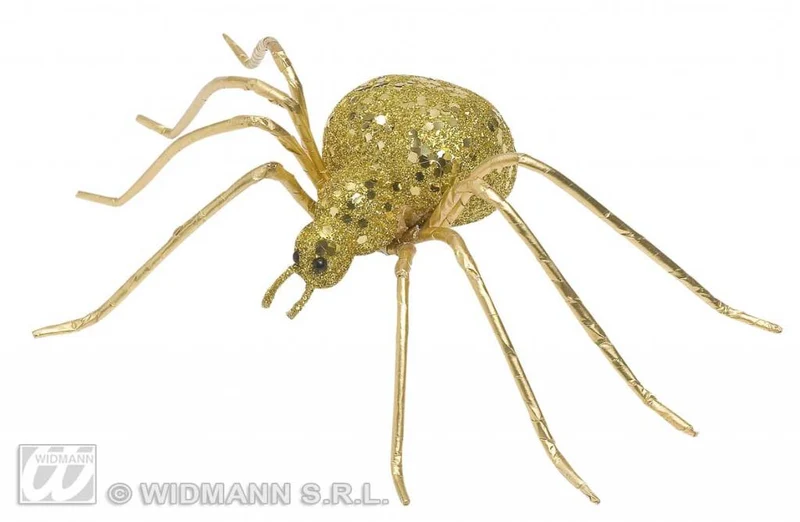Glitter spin goud 6,5cm