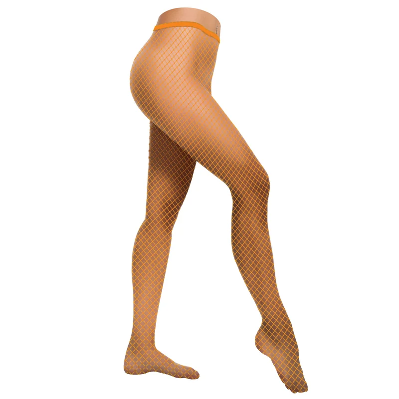 Visnet panty Sara neon oranje