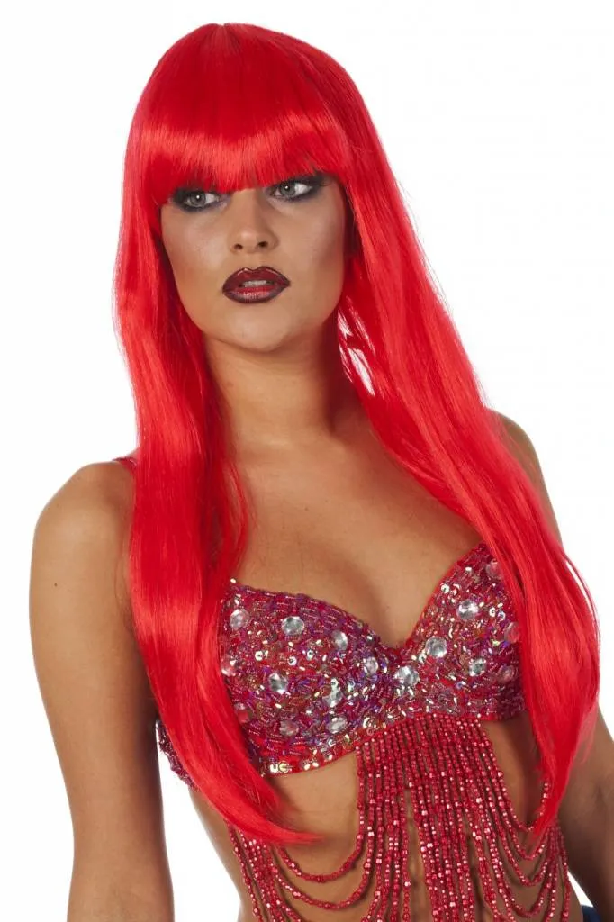 Lange bobline de luxe rood