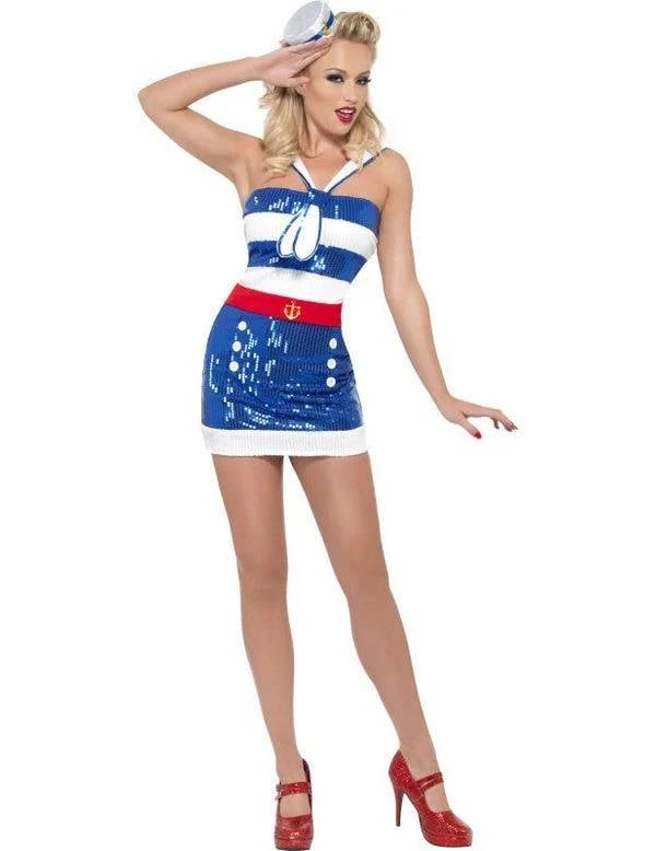 Sexy glimmende Matrozen outfit