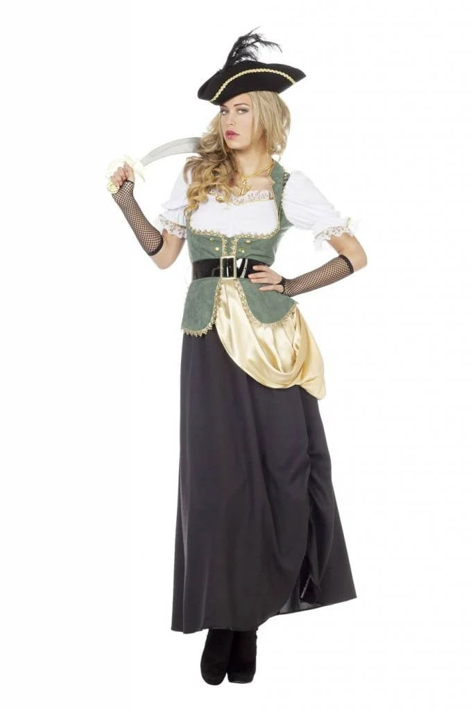 Piraten jurk lang Charlotte