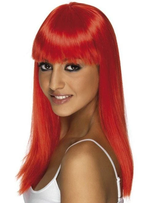 Glamourama pruik neon rood