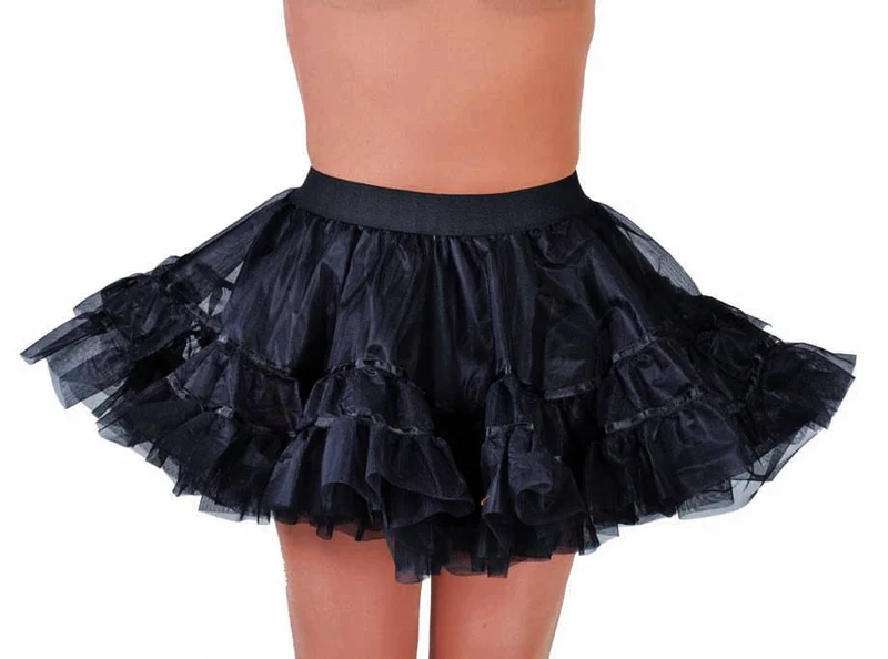 Petticoat kort zwart brede elastiek