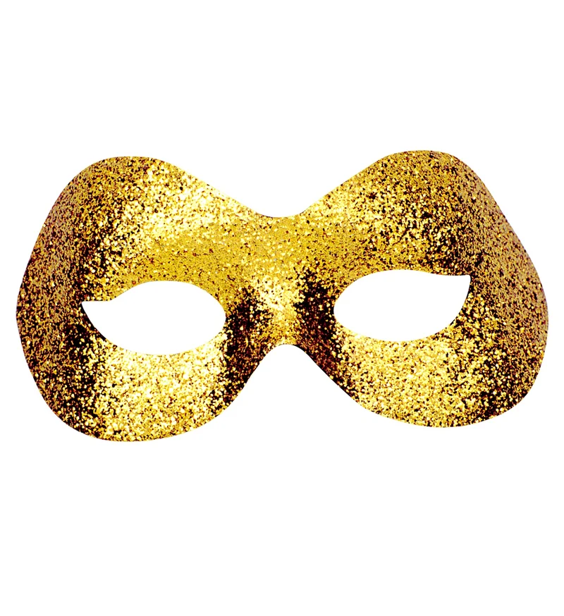Oogmasker goud met glitters