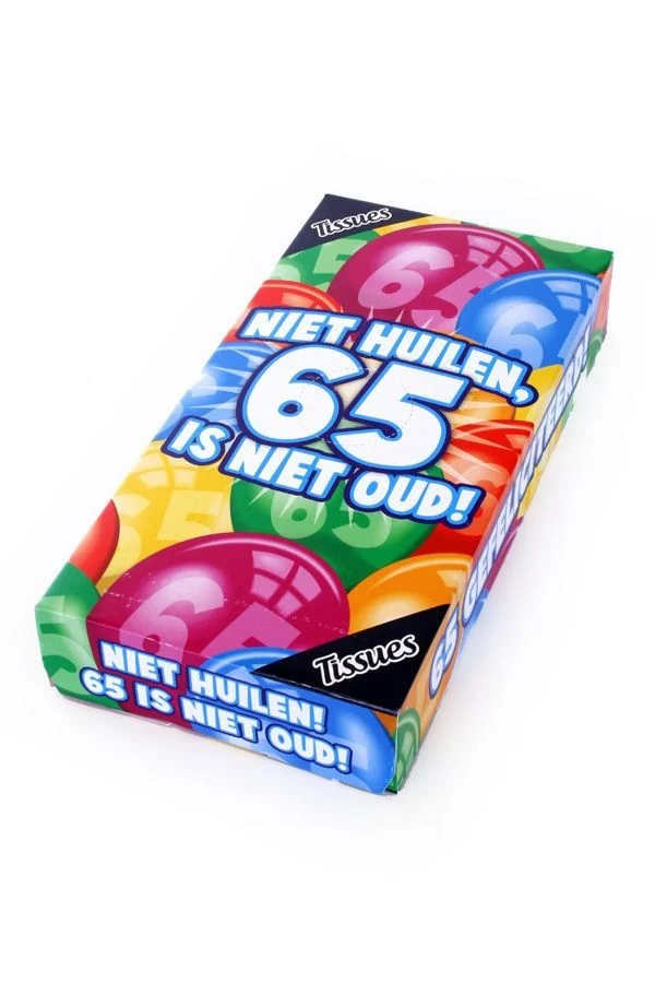 Tissuebox 65 jaar