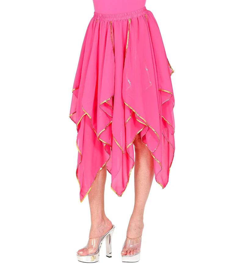 Roze chiffon rok