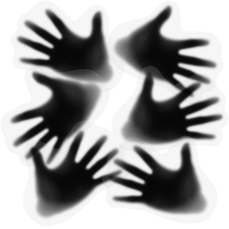Spook handen stickers