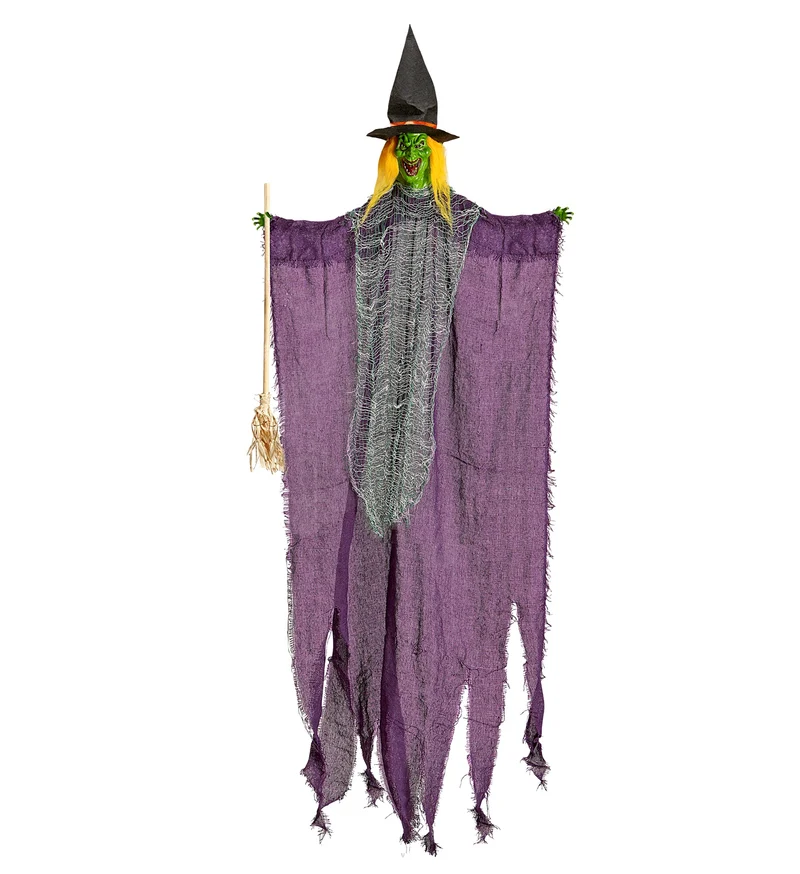 Heks Met Bezem decoratie 138cm