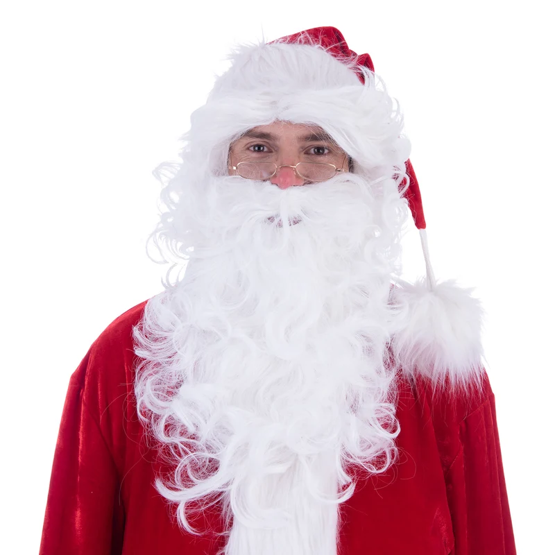 Kerstman baard met pruik