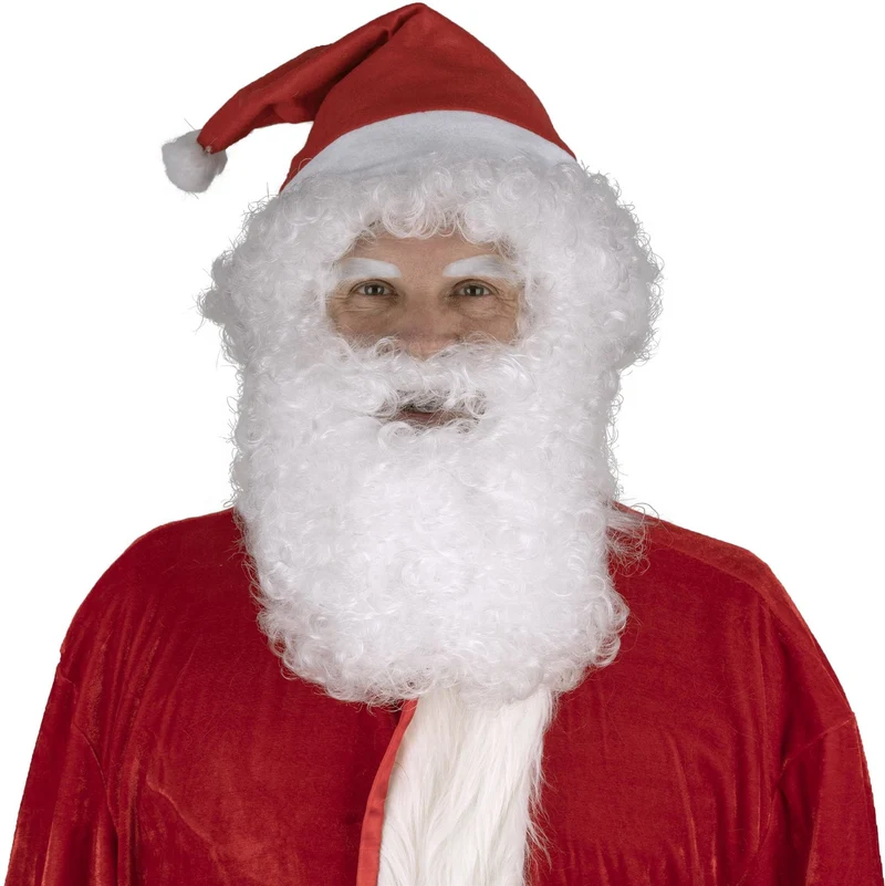 Kerstman baard met pruik luxe