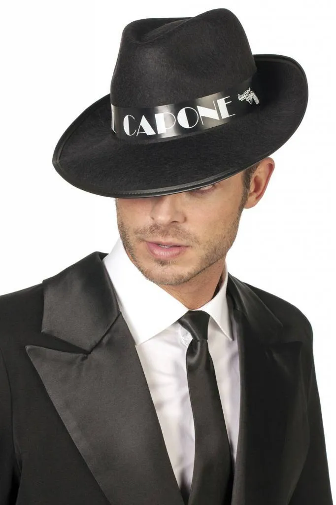 Al Capone hoed zwart eco