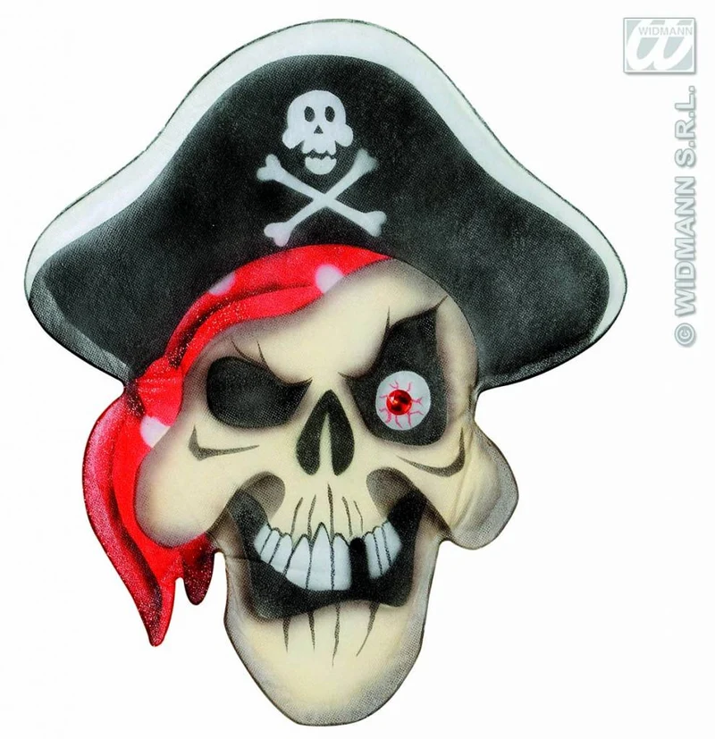 Stoffen wanddecoratie piratenschedel