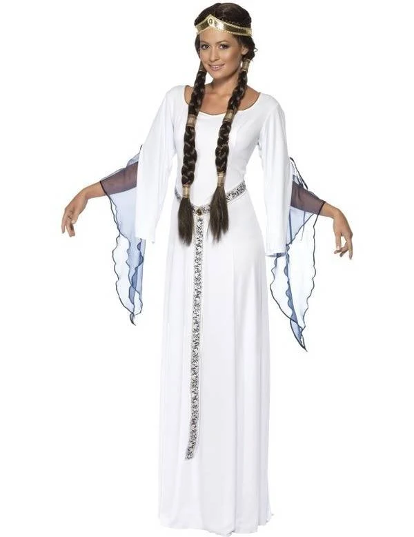 Middeleeuws outfit dame wit