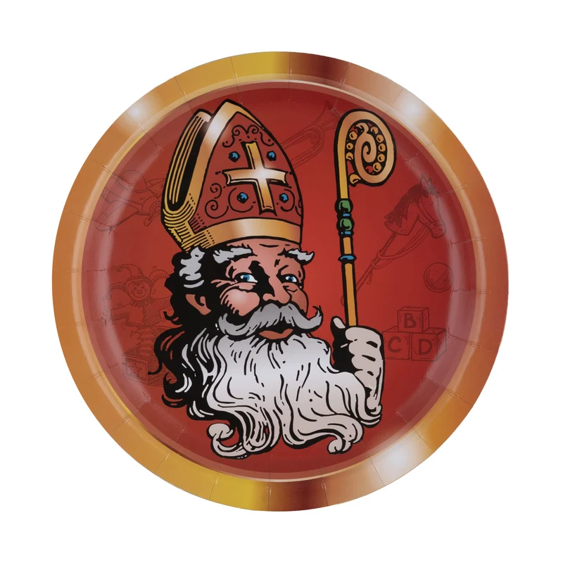 8 borden Sinterklaas 23 cm