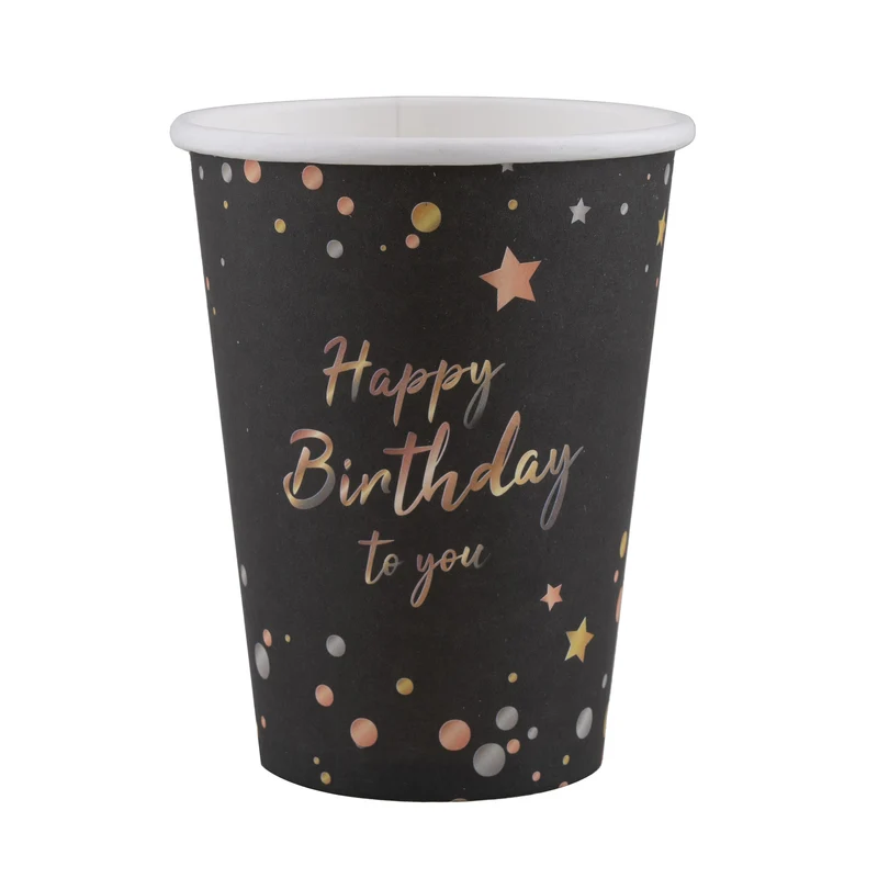 8 bekers verjaardag Happy Birthday