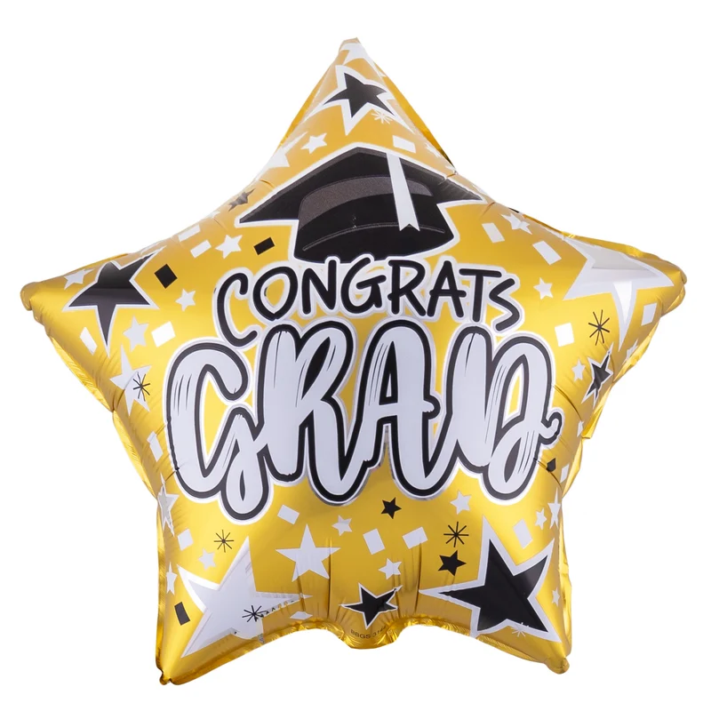 Folieballon 18" Congrats grad star Afgestudeerd