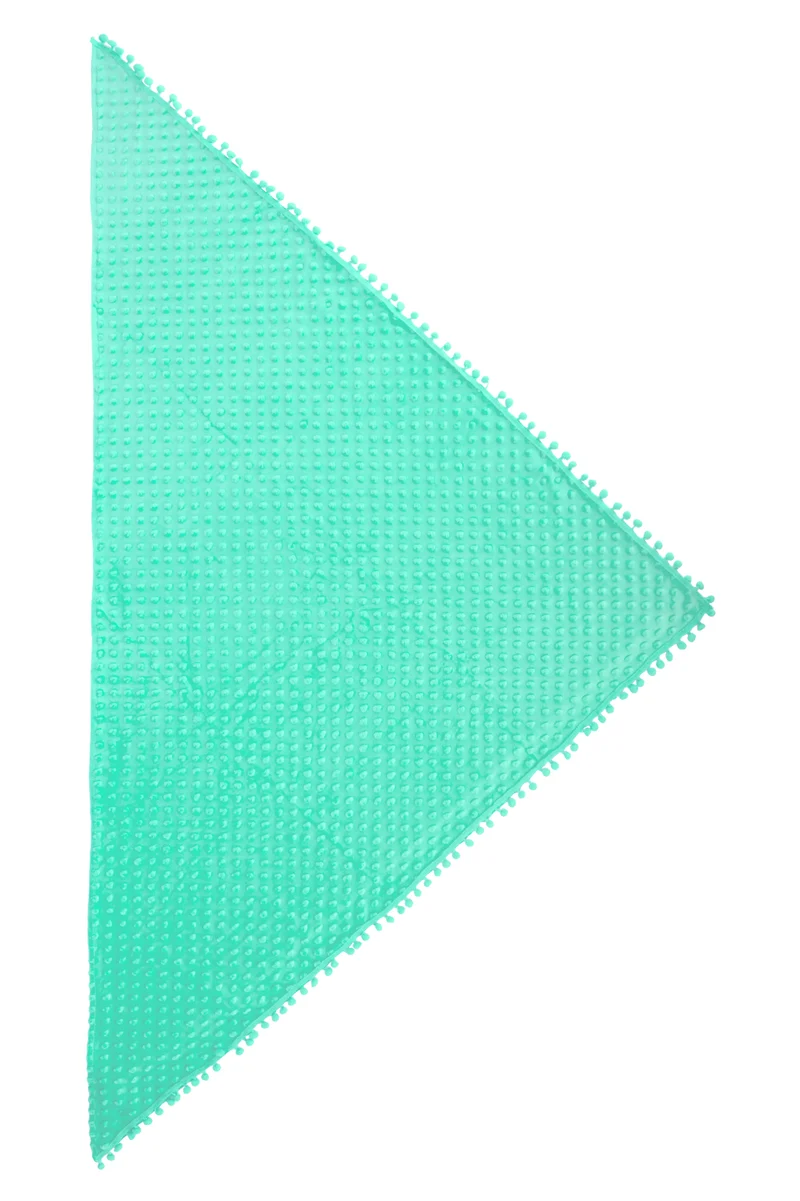 Driehoek sjaal Bubble turquoise