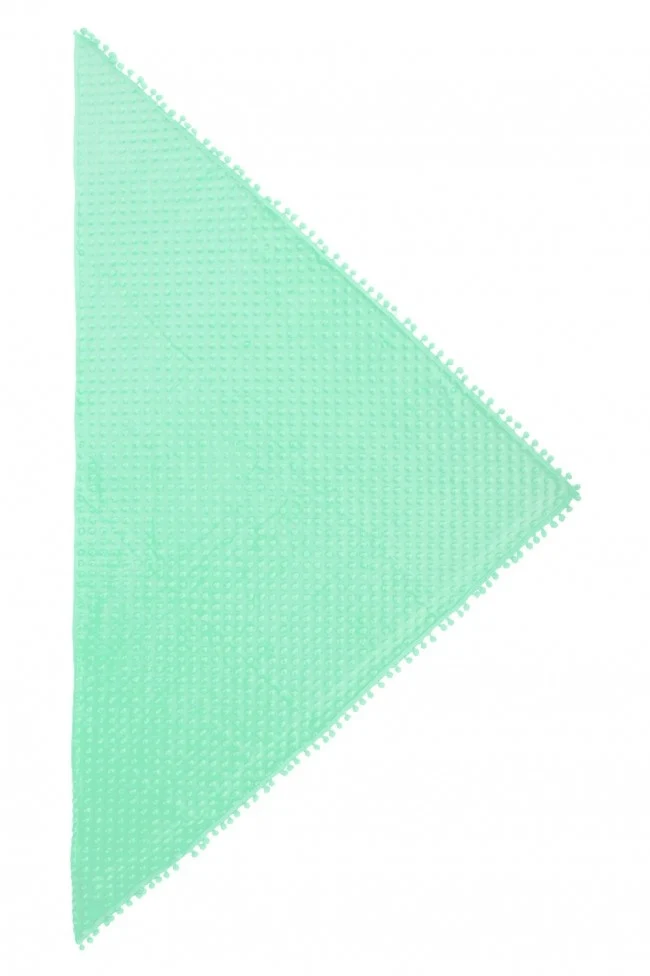Driehoek sjaal Bubble pastel mint