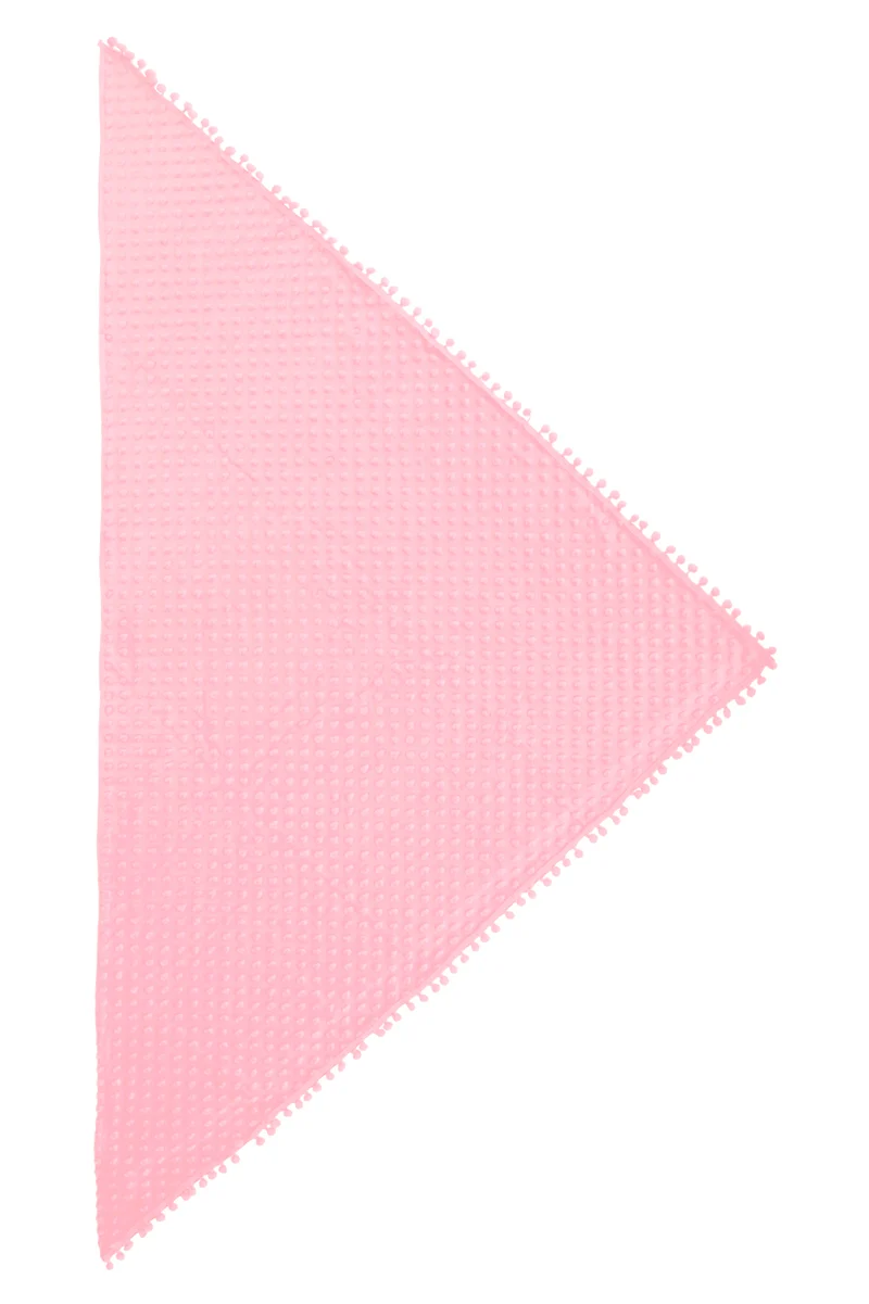Driehoek sjaal Bubble pastel roze