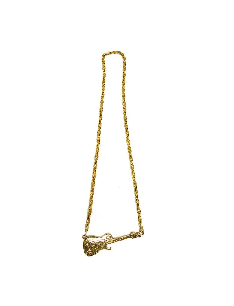 Ketting gitaar rocker goud