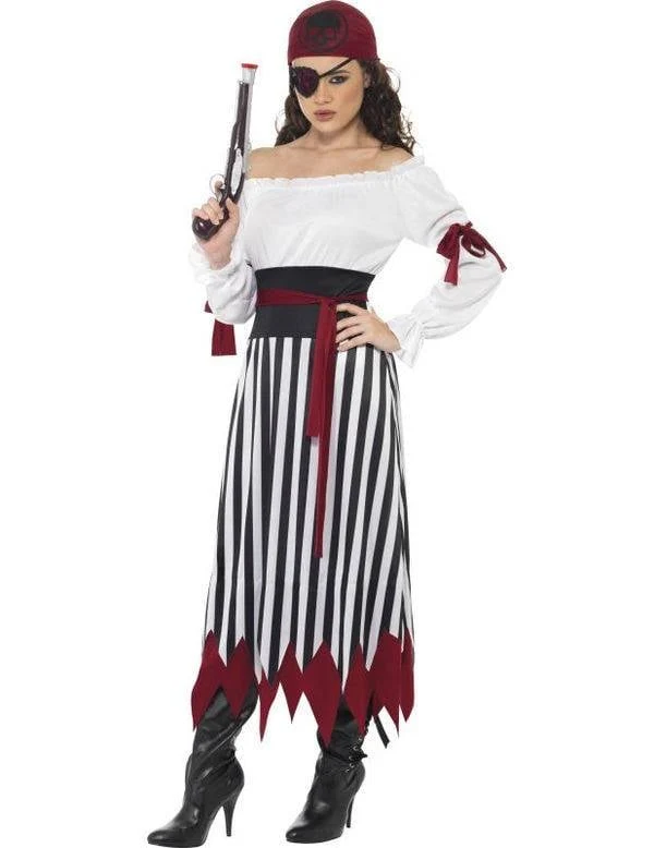 Pirate verkleedkleding dame lang