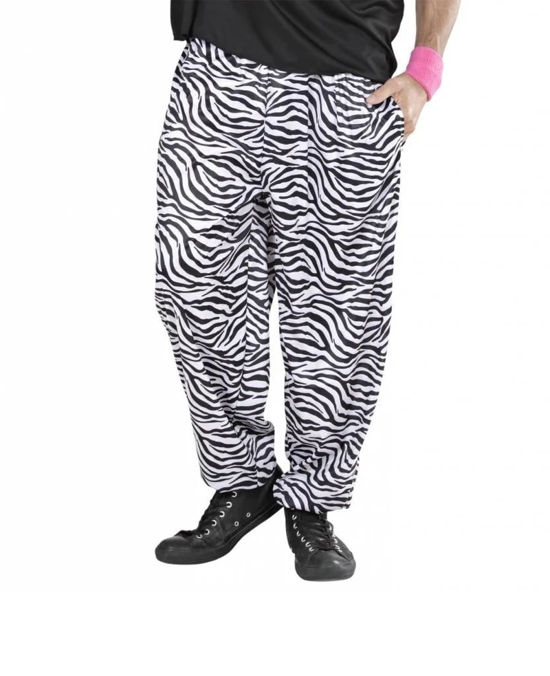 Baggy broek 80's zebra