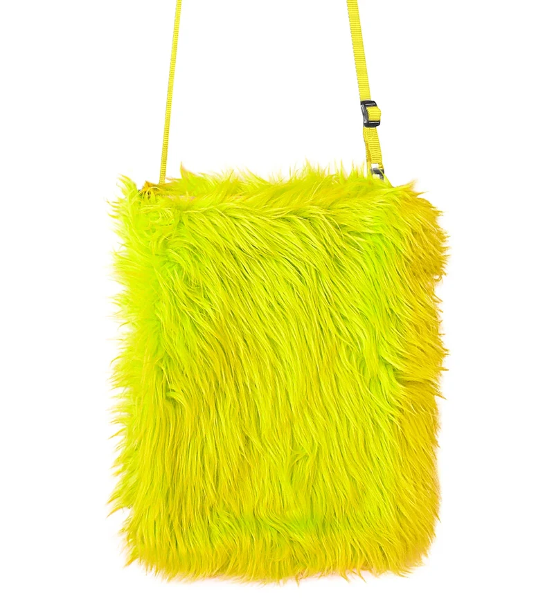 Plushe Handtas Neon Geel