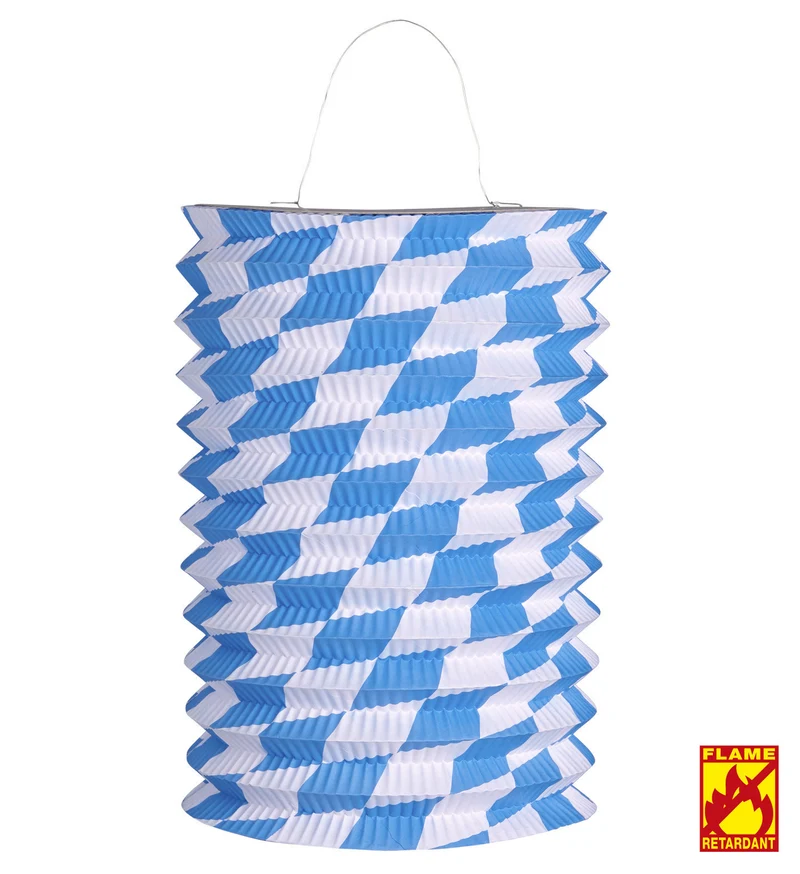 Lampion Wit/Blauw Bv