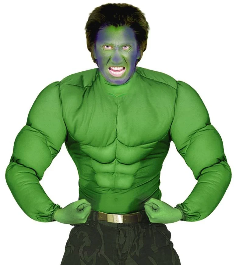 Hulk spierballen shirt groen
