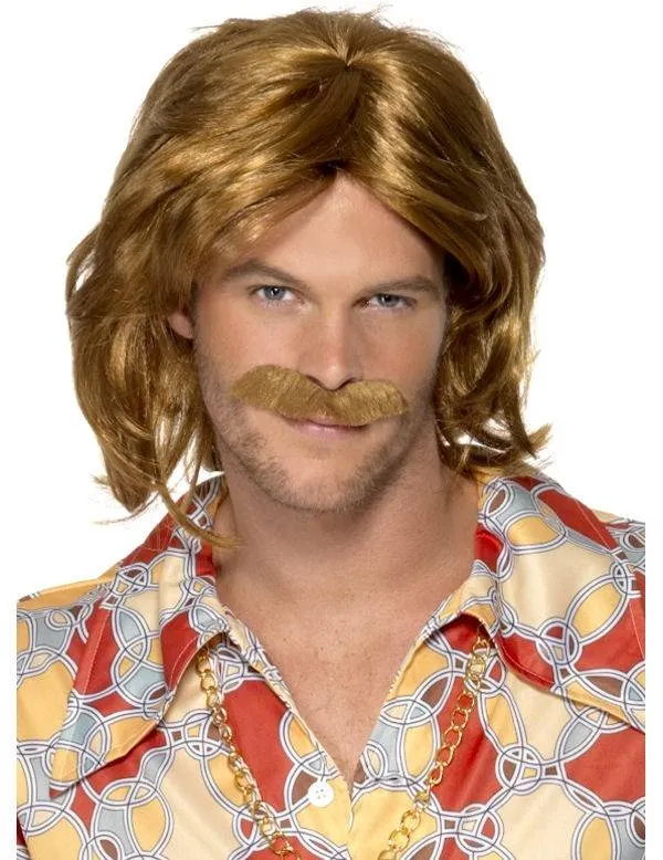Super Trooper Abba pruik en snor